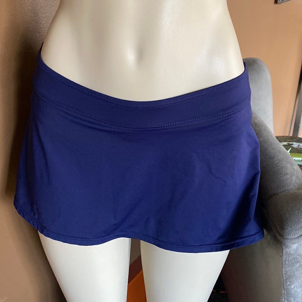 Anne Cole Swim built in bottom skirt XS Navy